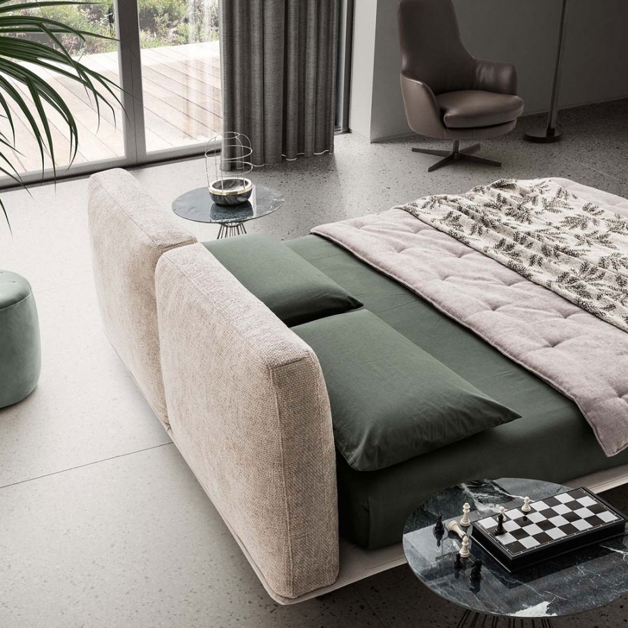 Pat matrimonial cu tapiterie Le Comfort, Fenice